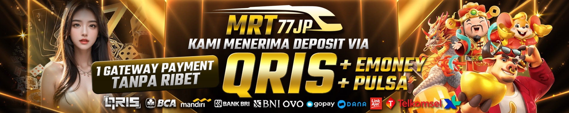 Deposit via qris mrt77jp